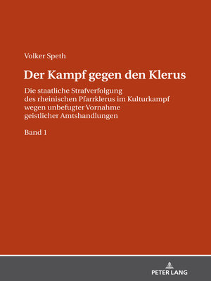 cover image of Der Kampf gegen den Klerus